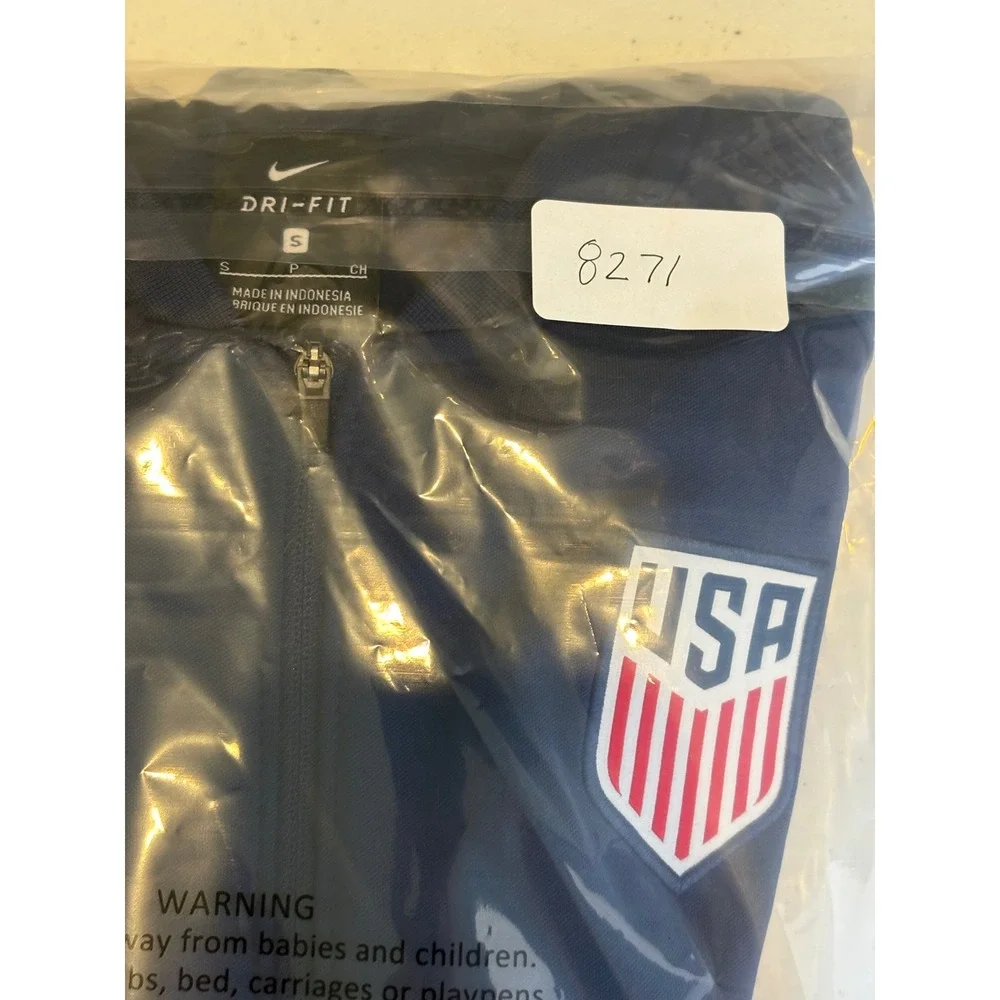Nike USWNT USA Soccer Dri-FIT Full Zip Anthem Track Jacket Navy Blue Small